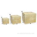 Caja de sentadillas de salto de plato de madera 3in1 3in1